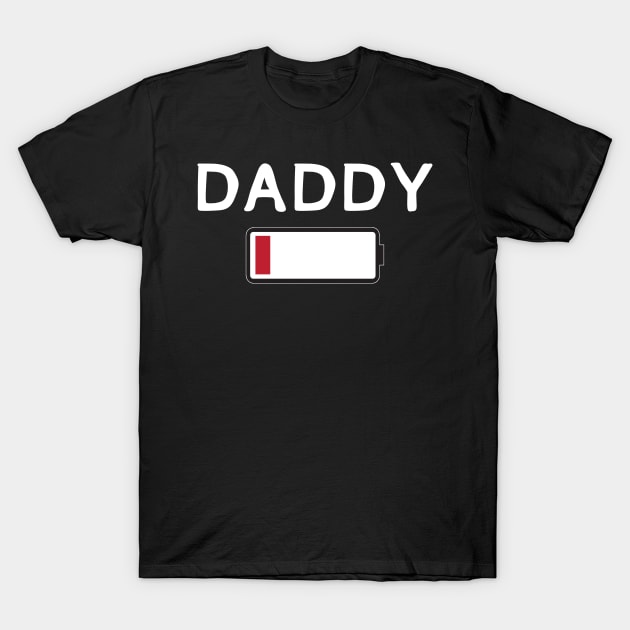 Funny Family Matching Shirt Set Daddy Battery Life T-shirt T-Shirt by reynoldsouk4